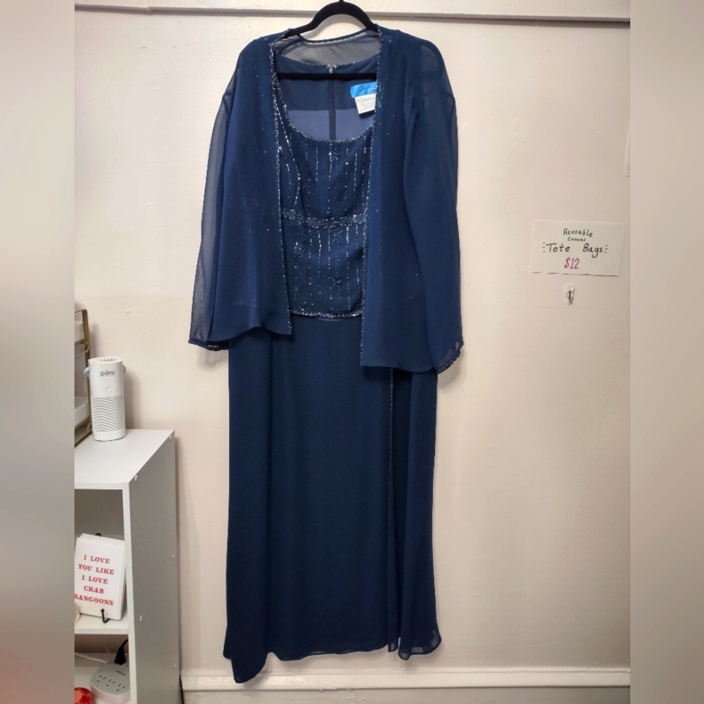 Navy Beaded Formal Dress Jade By Jasmine